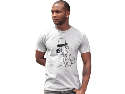 Dog - Line Art for Male - Half Sleeves T-shirt