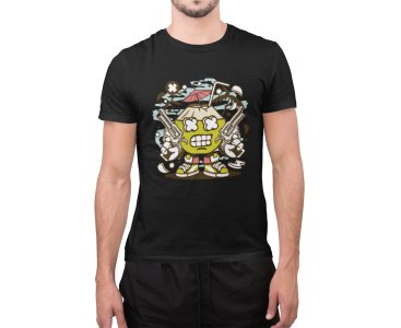 Rebel Coconut -round crew neck cotton tshirts for men