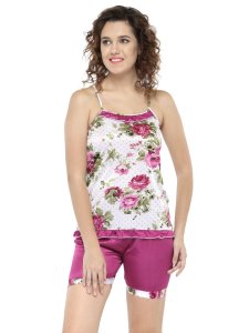 N-Gal Women Shorts Set Nightwear with Floral Print