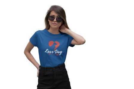 Love dog - Black- printed cotton t-shirt - comfortable, stylish