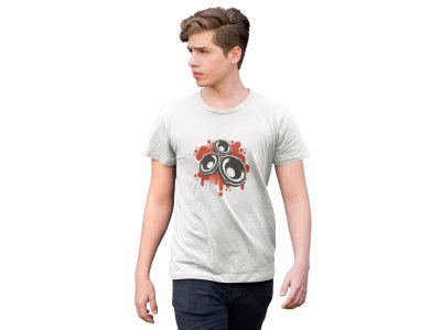 Music Base- White - Men's - printed T-shirt - comfortable round neck Cotton