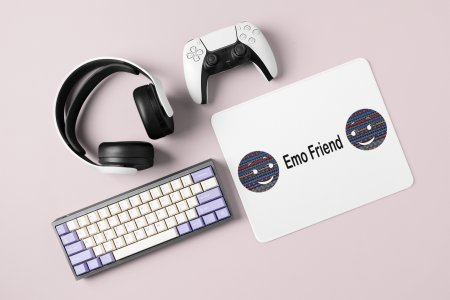 Emo Friend Emoji- Emoji Printed Mousepad For Emoji Lovers