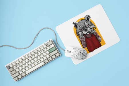 Tattoo fox - Printed animated creature Mousepads