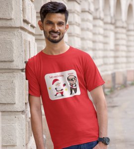 Corporate Santa: Funny Printed T-shirt (Red) Best Gift For Secret Santa